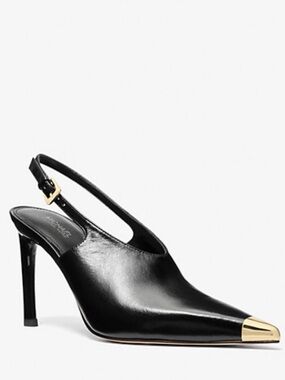 Michael Kors Kasia Leather Slingback Pump.